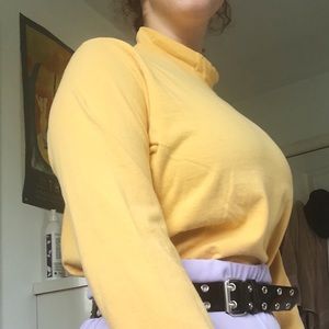 Bright Yellow Turtleneck